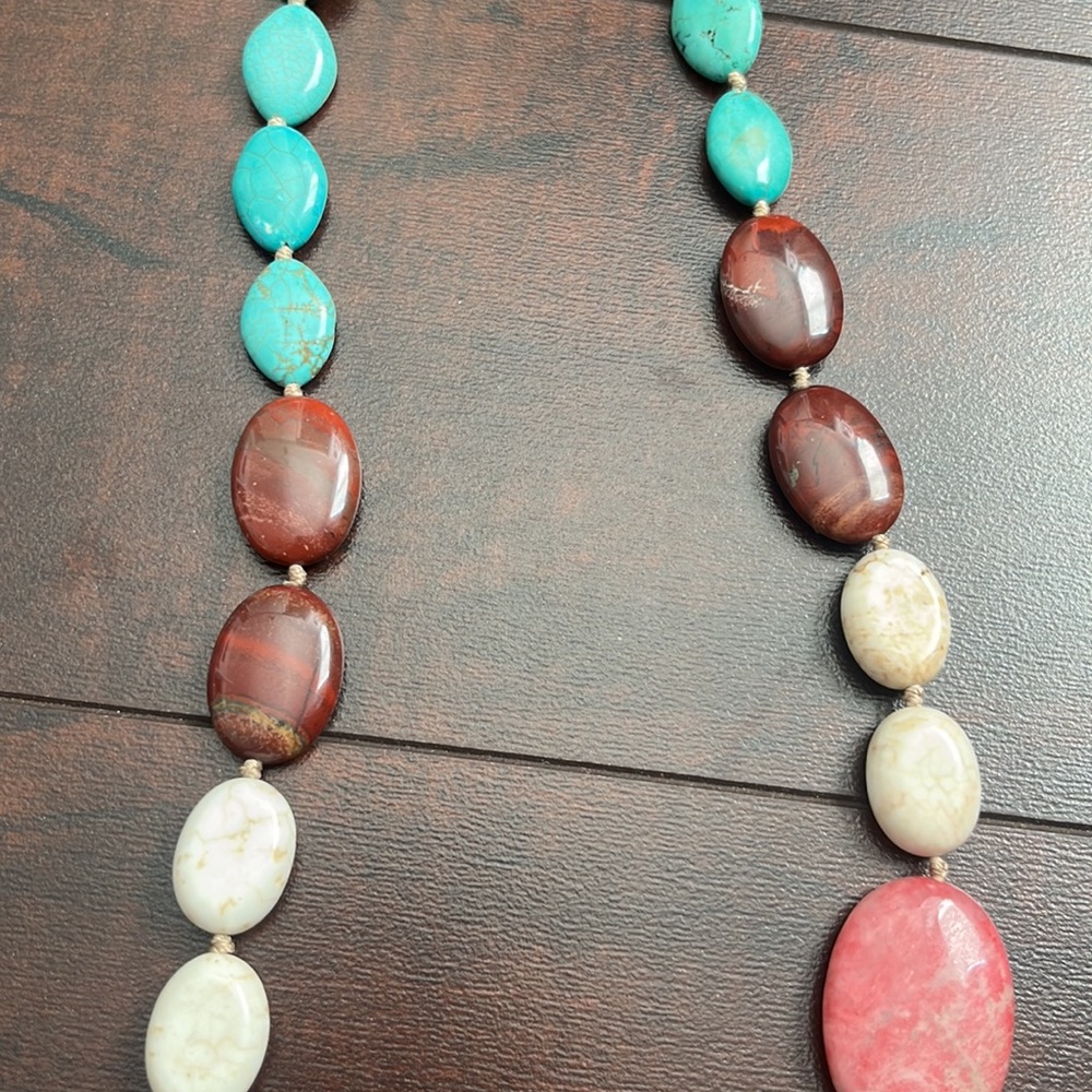 Multi Stone Turquoise Sterling Silver Necklace - image 3